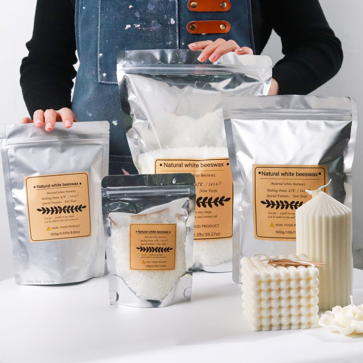 Candle Supplies Bulk - White Beeswax Pure Natural Granular Scented