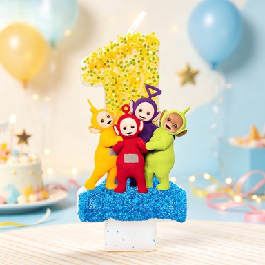 Candle Supplies Bulk - Teletubbies Themed Wax Birthday Candles Four
