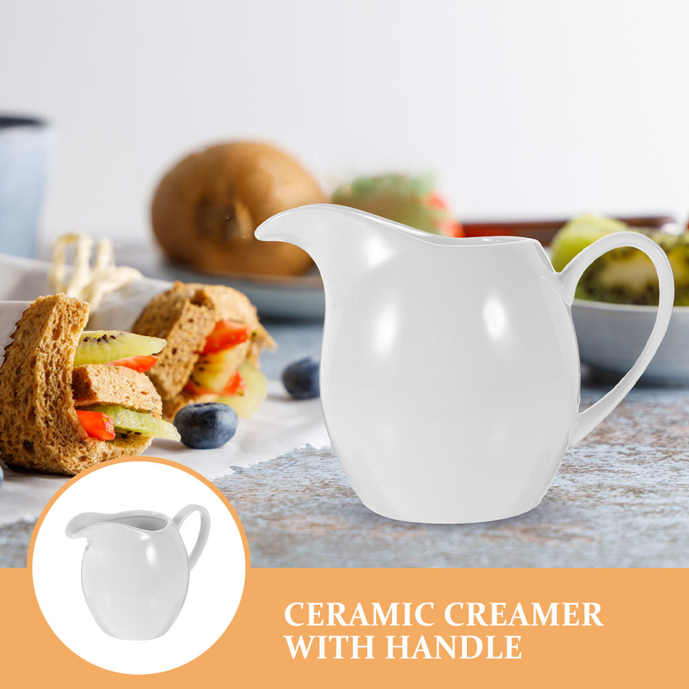 2Pcs Ceramic Milk Jug Creamer  - Pour Spout Pitcher 评论和价格
