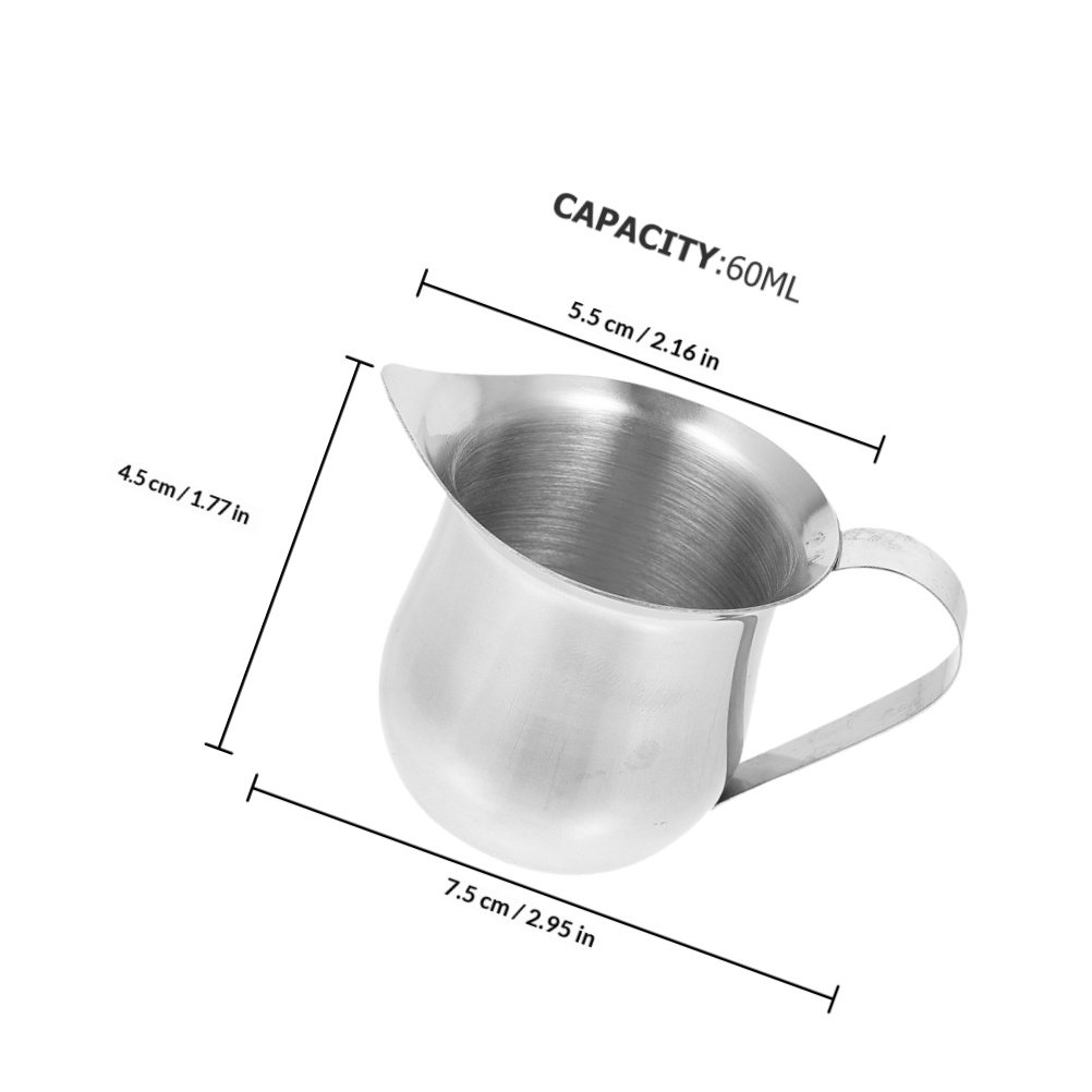 2Pcs Stainless Steel Small Cre - Pour Spout Pitcher 评论和价格