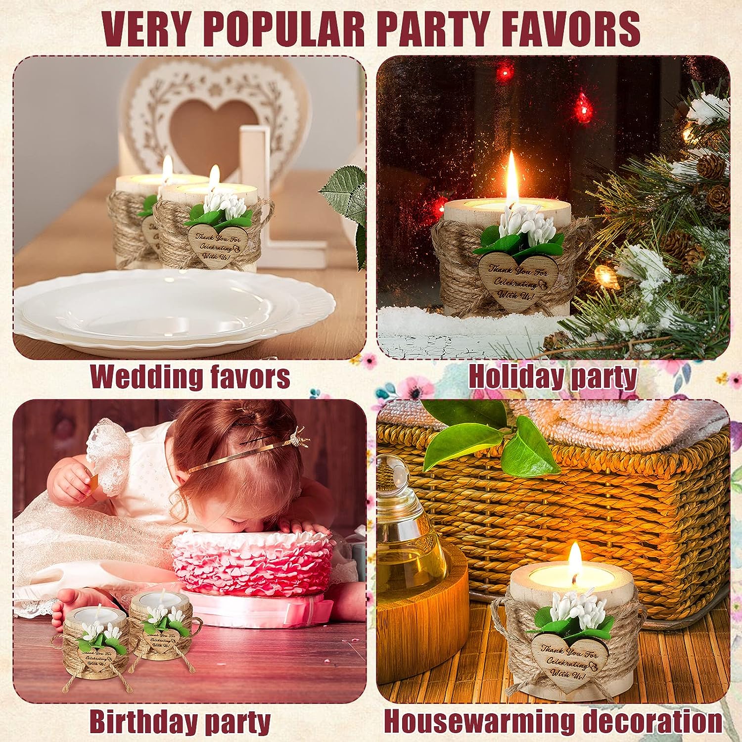 6/12/24PCS Guest Gift Candle f - Candle Zero 评论和价格
