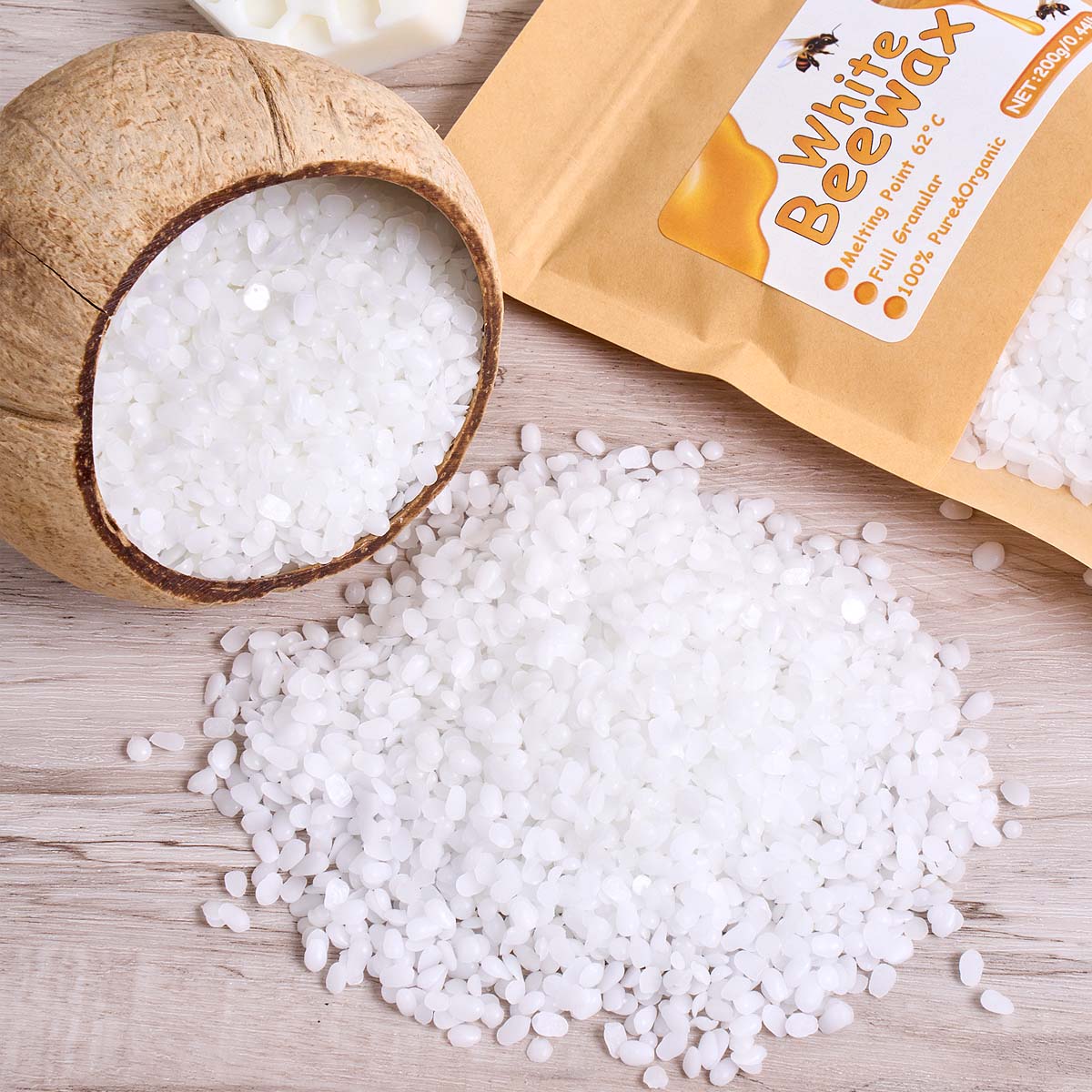 1000g White Beeswax DIY Candle - Candle Supplies Bulk 评论和价格