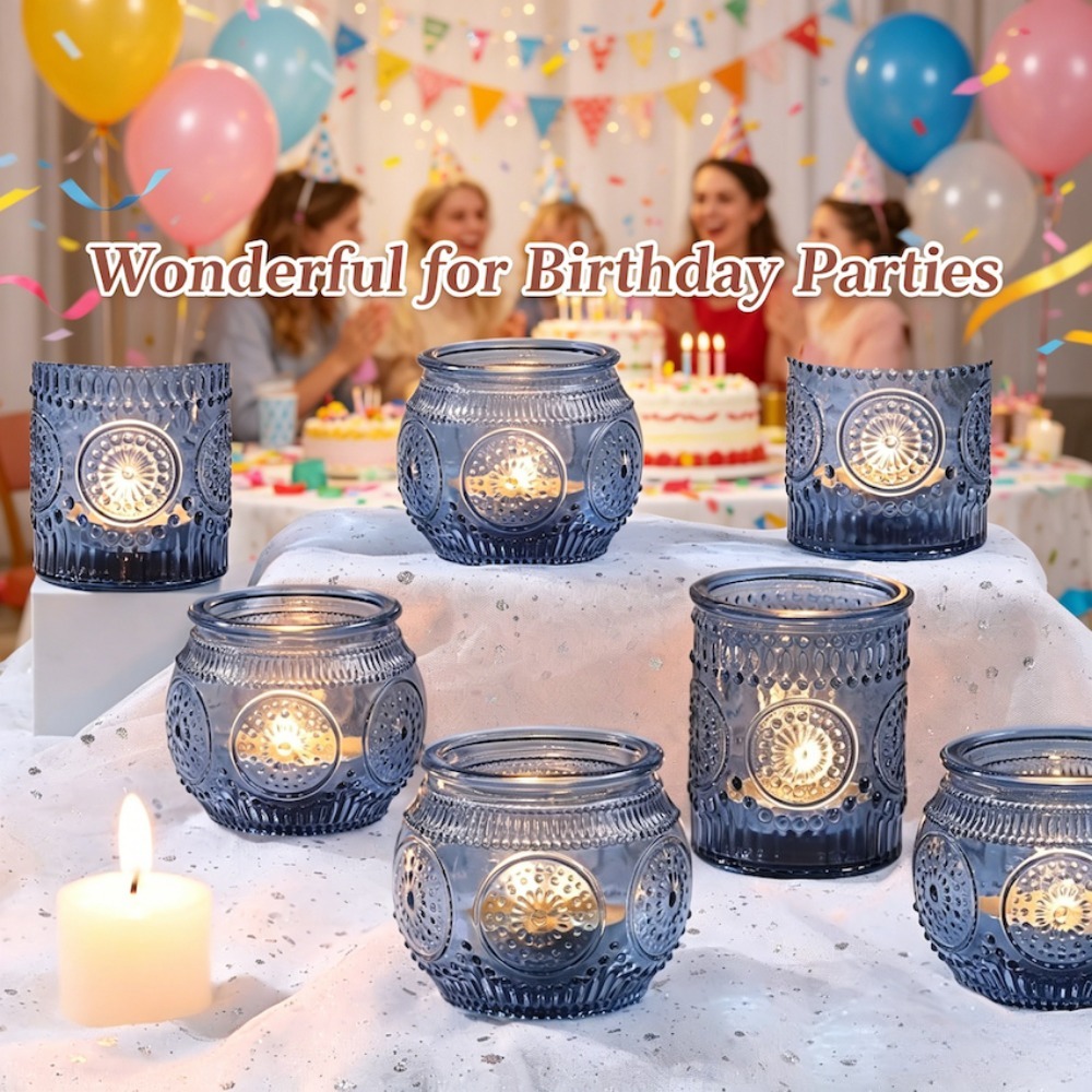 Vintage Embossed Glass Tealigh - Candle Zero 评论和价格