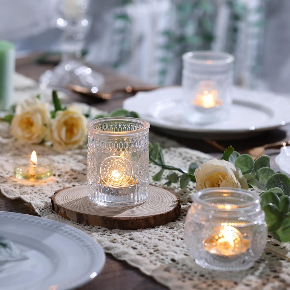 Vintage Embossed Glass Tealigh - Candle Zero 评论和价格