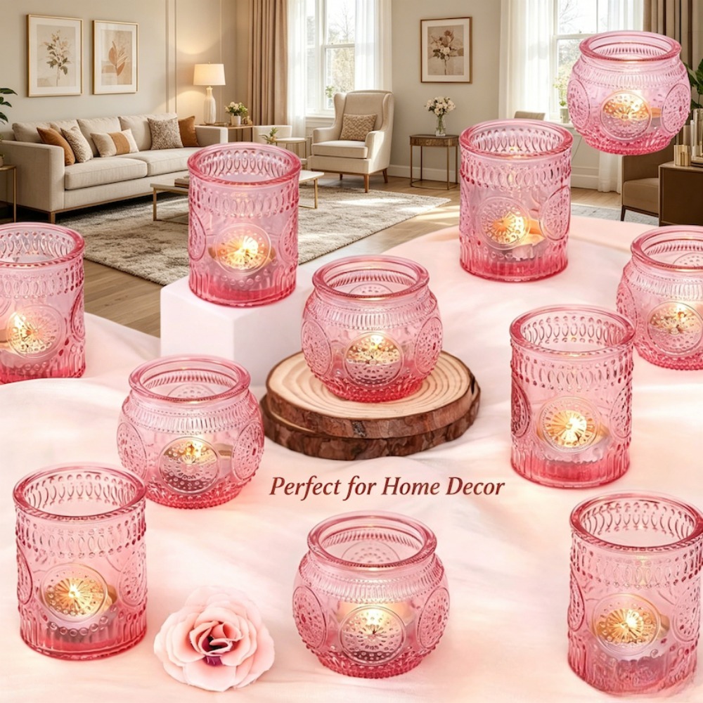 Vintage Embossed Glass Tealigh - Candle Zero 评论和价格