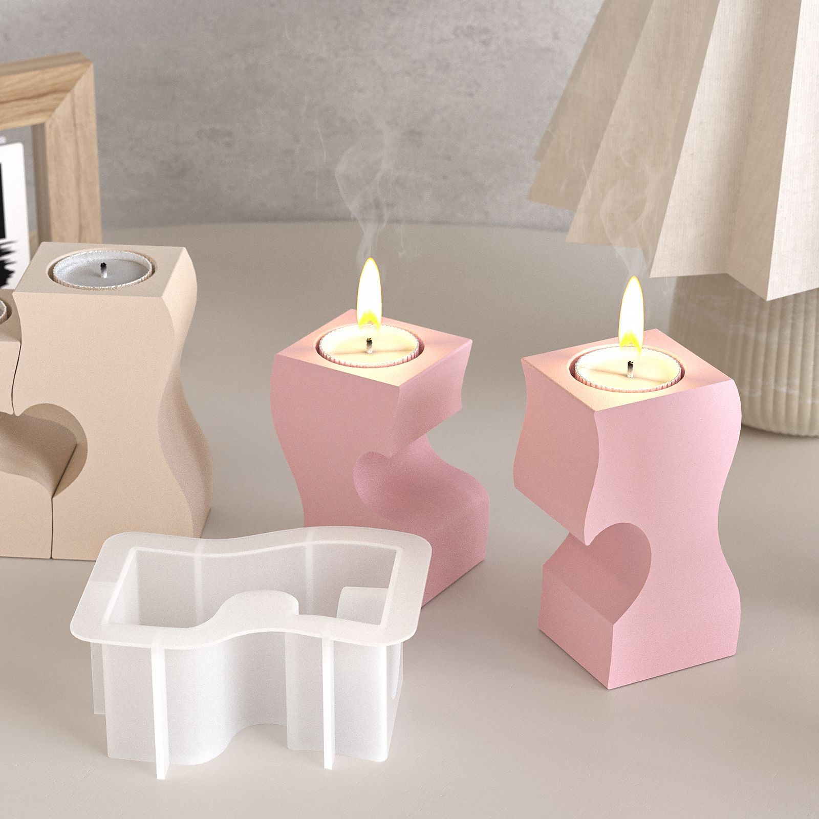 S Heart Candlestick Silicone M - Candle Quotes 评论和价格