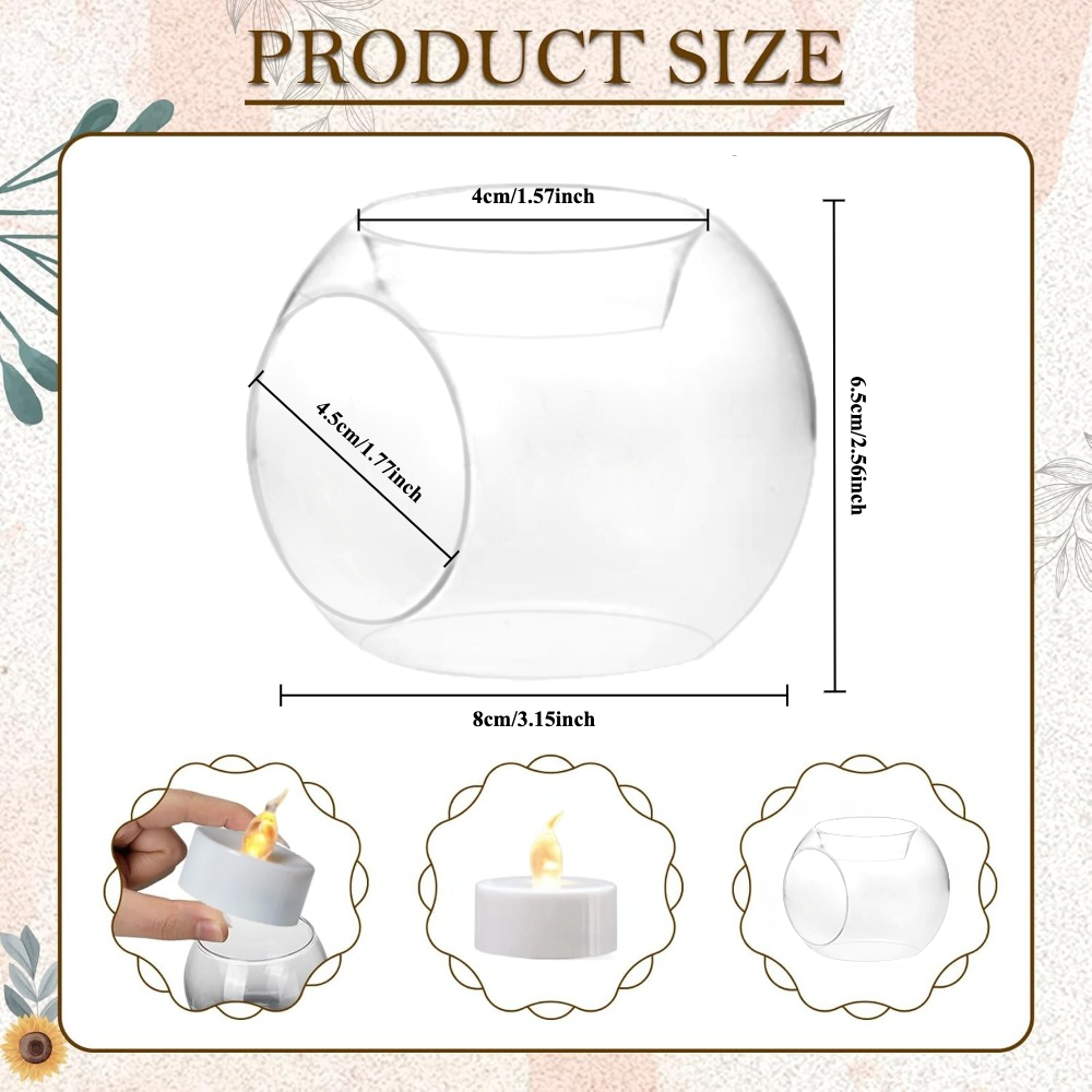 6/12pcs Glass Round Hollow Can - Candle Zero 评论和价格