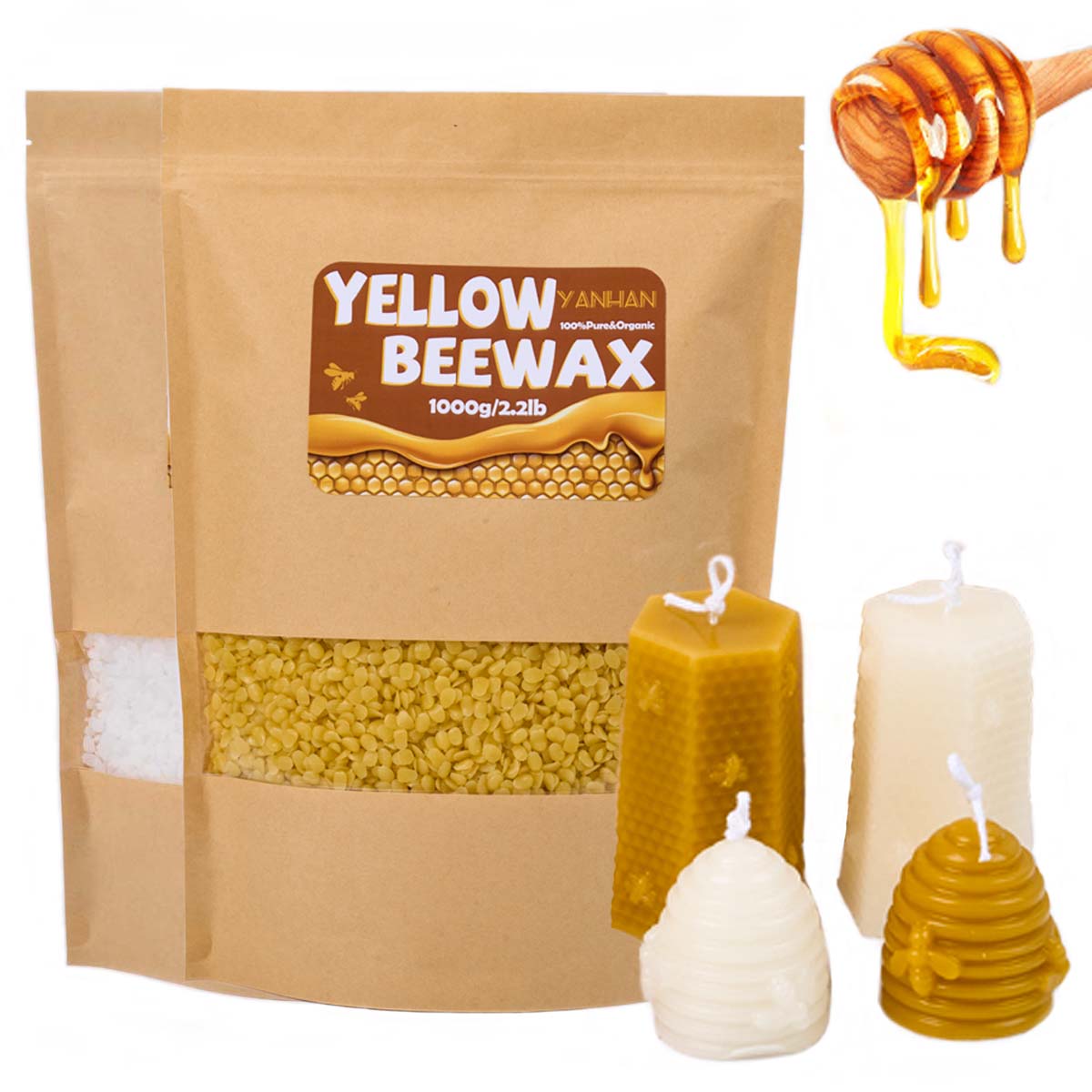 1000g Pure Natural Granular Wh - Candle Supplies Bulk 评论和价格