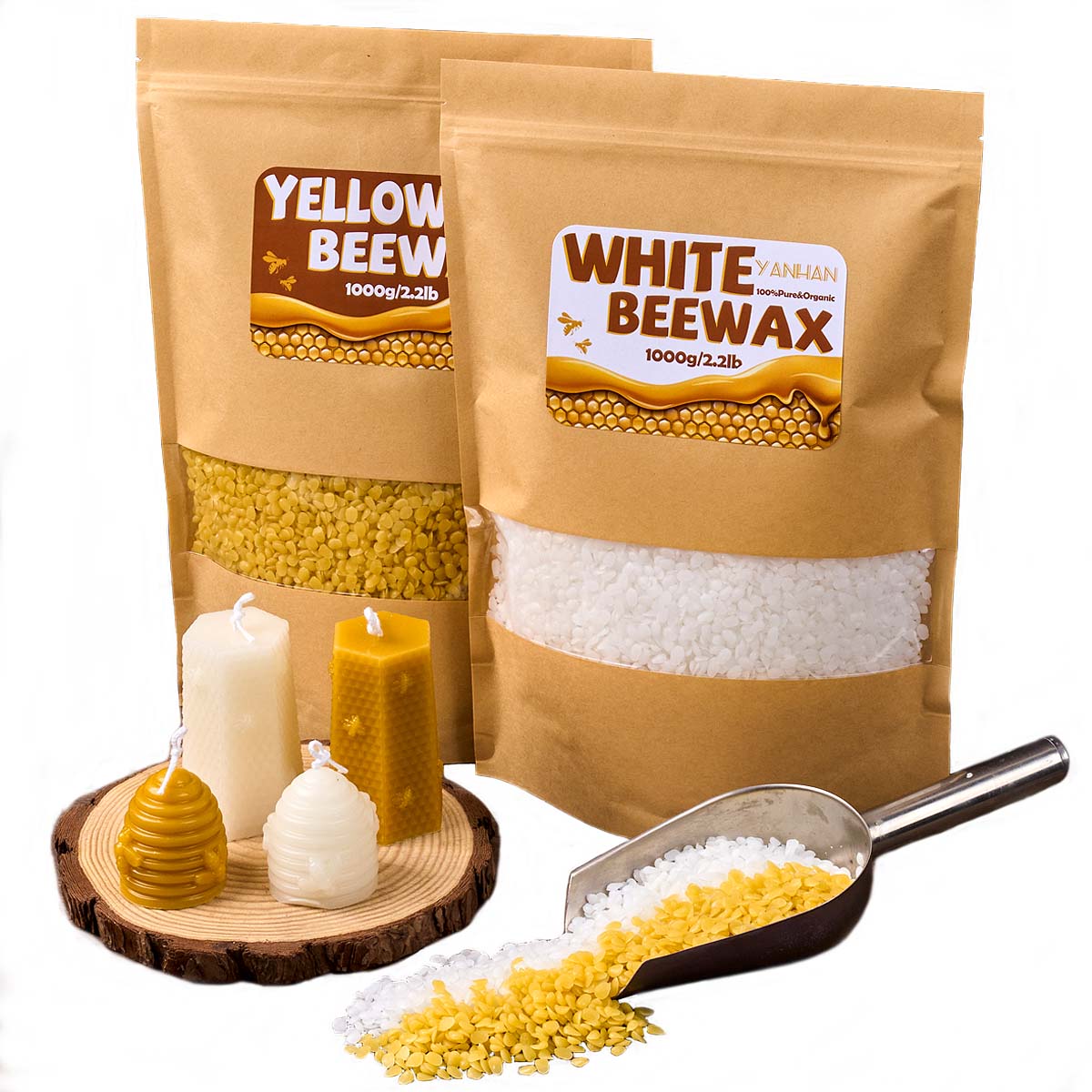 1000g Pure Natural Granular Wh - Candle Supplies Bulk 评论和价格