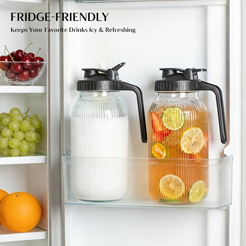 2PCS Glass Mason Jar Pitcher L - Pour Spout Pitcher 评论和价格